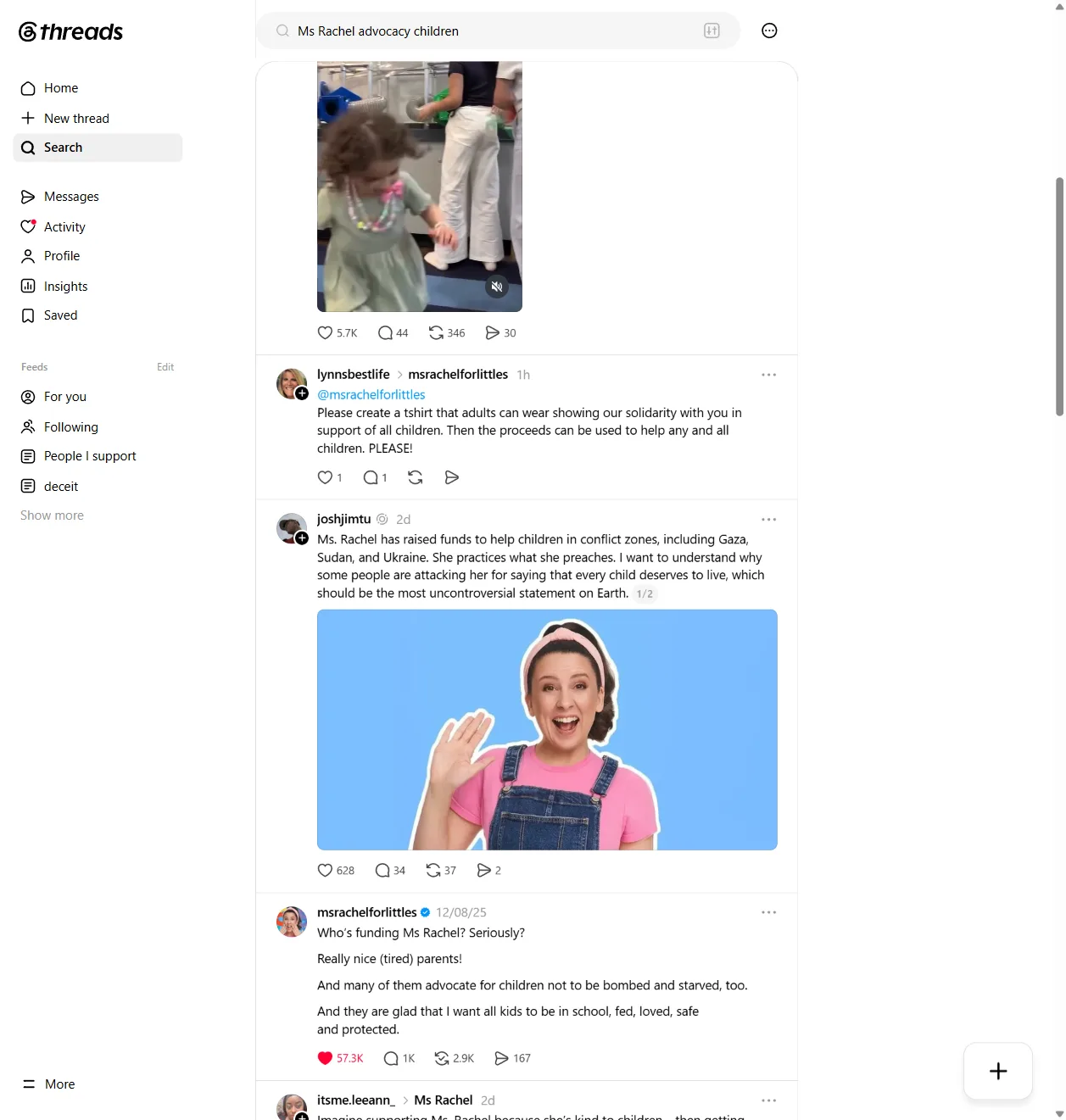 Threads: more advocacy posts circulating without prompting